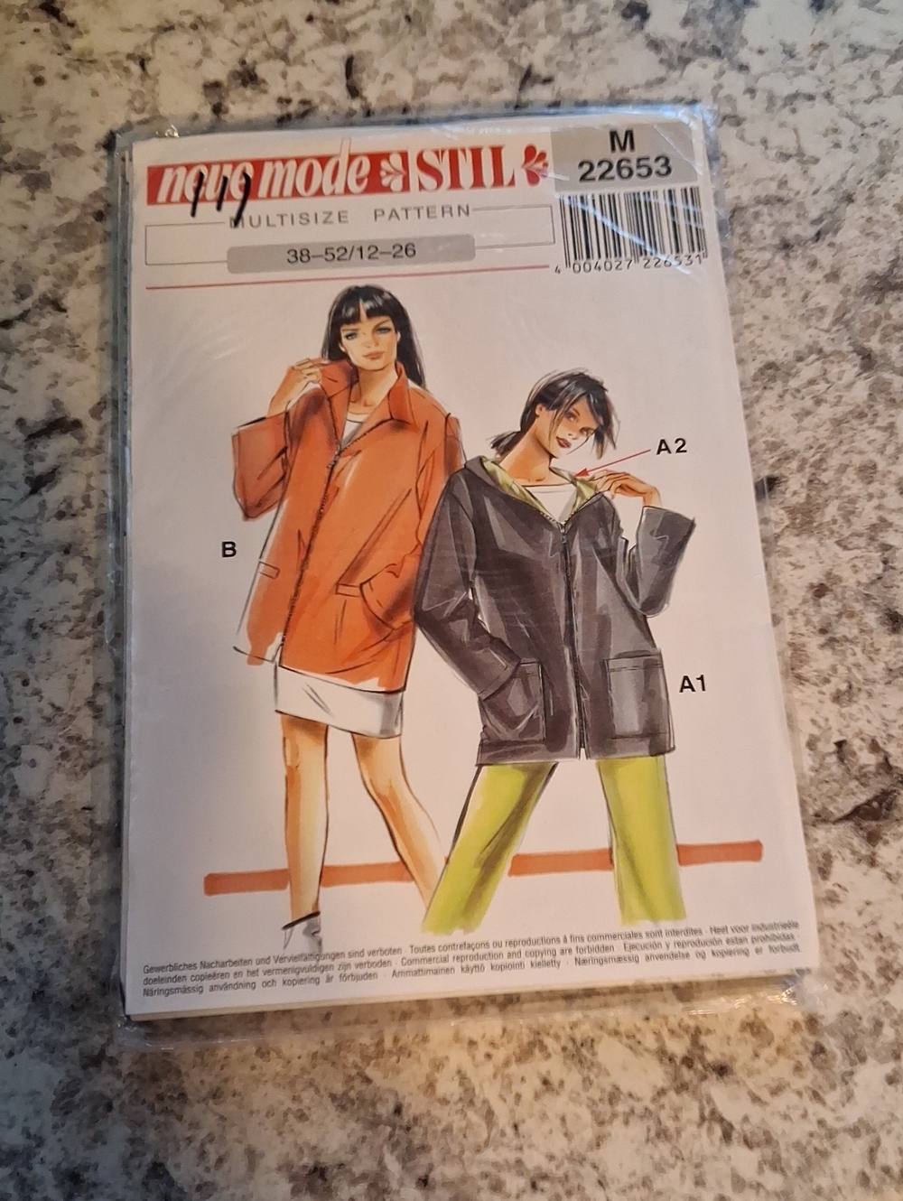 Stylish Women's Orange Jacket Pattern - Sewing Pattern